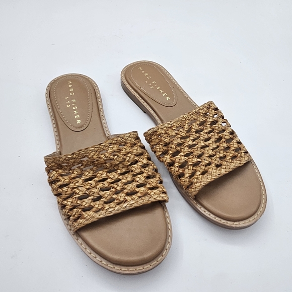 Marc Fisher LTD Glynne Women Casual Woven Strap Sandals Size 7.5 Medium Natural - Picture 9 of 9